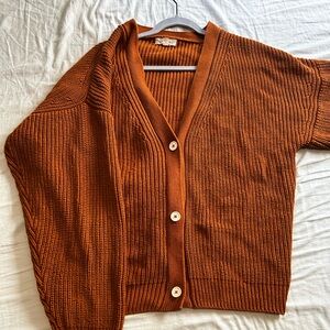 Tradlands Warm Amber Knit Cardigan